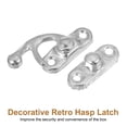 thumbnail image 4 of Uxcell 6 Pack Vintage Lock Clasp, 23 x 26mm Mini Swing Arm Left Clasp Latch, Silver, 4 of 5