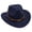 Navy, variant on Povozer Boys Girls Fashion Childrens Western Cowboy Hat Parent Child Feather Top Hat Tibetan Hat With Upturned Brim Literary Sun Hat Size 3-8 Years,Navy