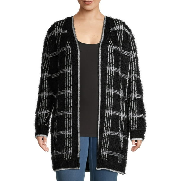 Absolutely Famous - Absolutely Famous Women's Plus Size Plaid Jacquard ...