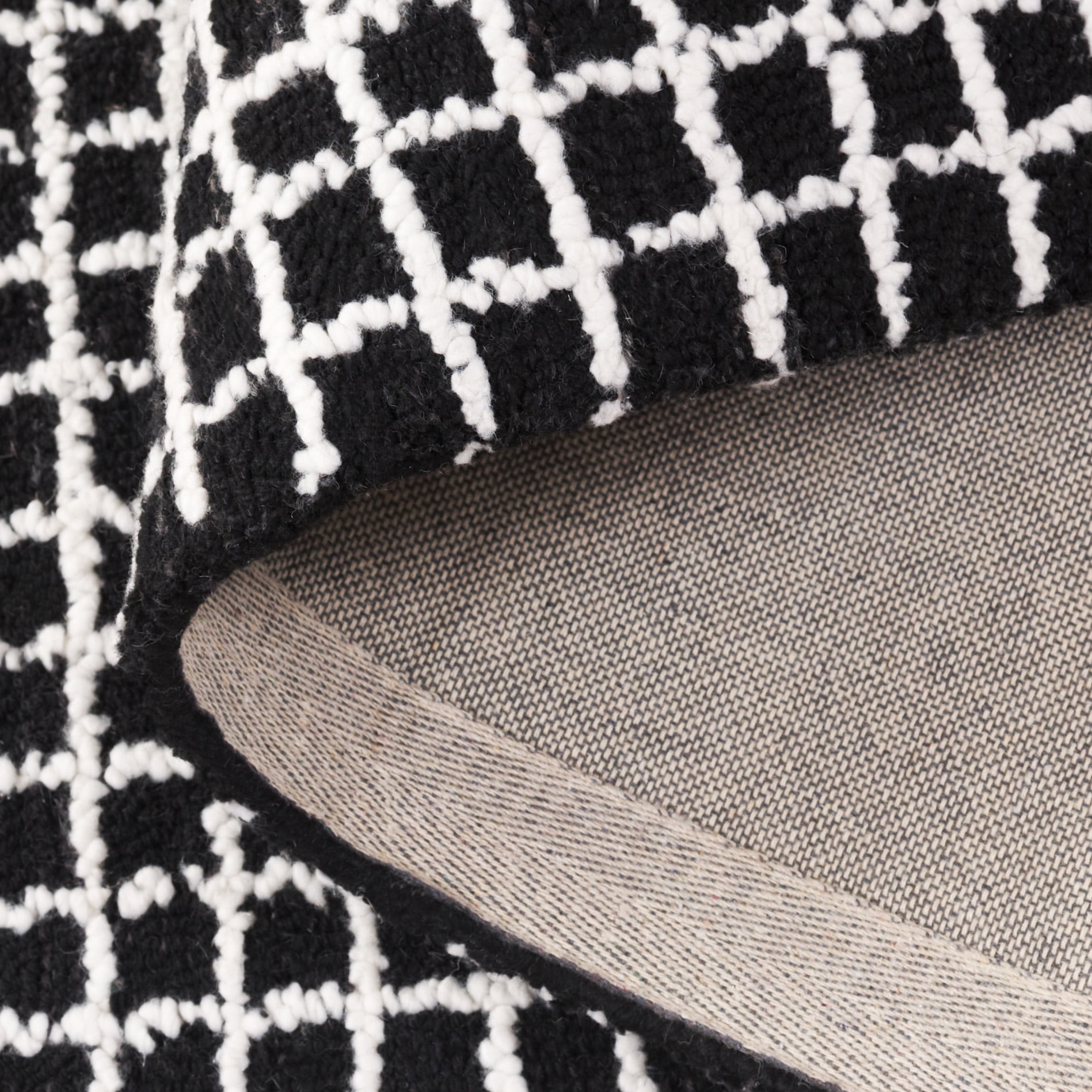SAFAVIEH Abstract Careen Geometric Area Rug, Ivory/Black, 9' x 12'