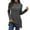 Grey, variant on Cotton Women's Loose Fit Turtleneck Knit top Long Sleeve Casual Split Hem Soft Stretch Basic Tee for Daily Comfort S Blue