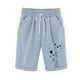 thumbnail image 1 of Pantalones Elásticos de la Cintura para las Mujeres Impresos Medias Pantalones Cortos, Bolsillos Casuales Poliéster para Toda la Temporada, 1 of 3
