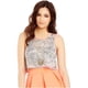 thumbnail image 1 of Tank Top Aeropostale Sheer Zebra para mujer negro, mediano, 1 of 3
