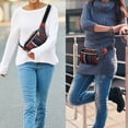 thumbnail image 4 of Women Waist Bag Running Jogging Adjustable Pouch Phone Key Organizer Zipper Pockets Holder Ethnic Portable Cycling Rider Type 2, 4 of 8