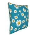 thumbnail image 2 of Fotbe Daisies Flowers Pattern Velvet Decorative Throw Pillow Covers with Elegant Piping, Soft Plush Cushion Cover for Sofa, Bed, Car, Office-20"x20", 2 of 8