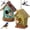 Simple, variant on 2 Pcs Birdhouse for Outside Hanging Bird Houses for Outdoor Colorful Decorative Cute Resin Birdhouses for Outside Indoors Nesting Garden Backyard Decor, for Bird Lovers(Basic)