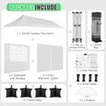 thumbnail image 2 of 10'x10' Outdoor Wedding Party Tent, Camping Shelter Gazebo with Sidewalls, 2 of 8