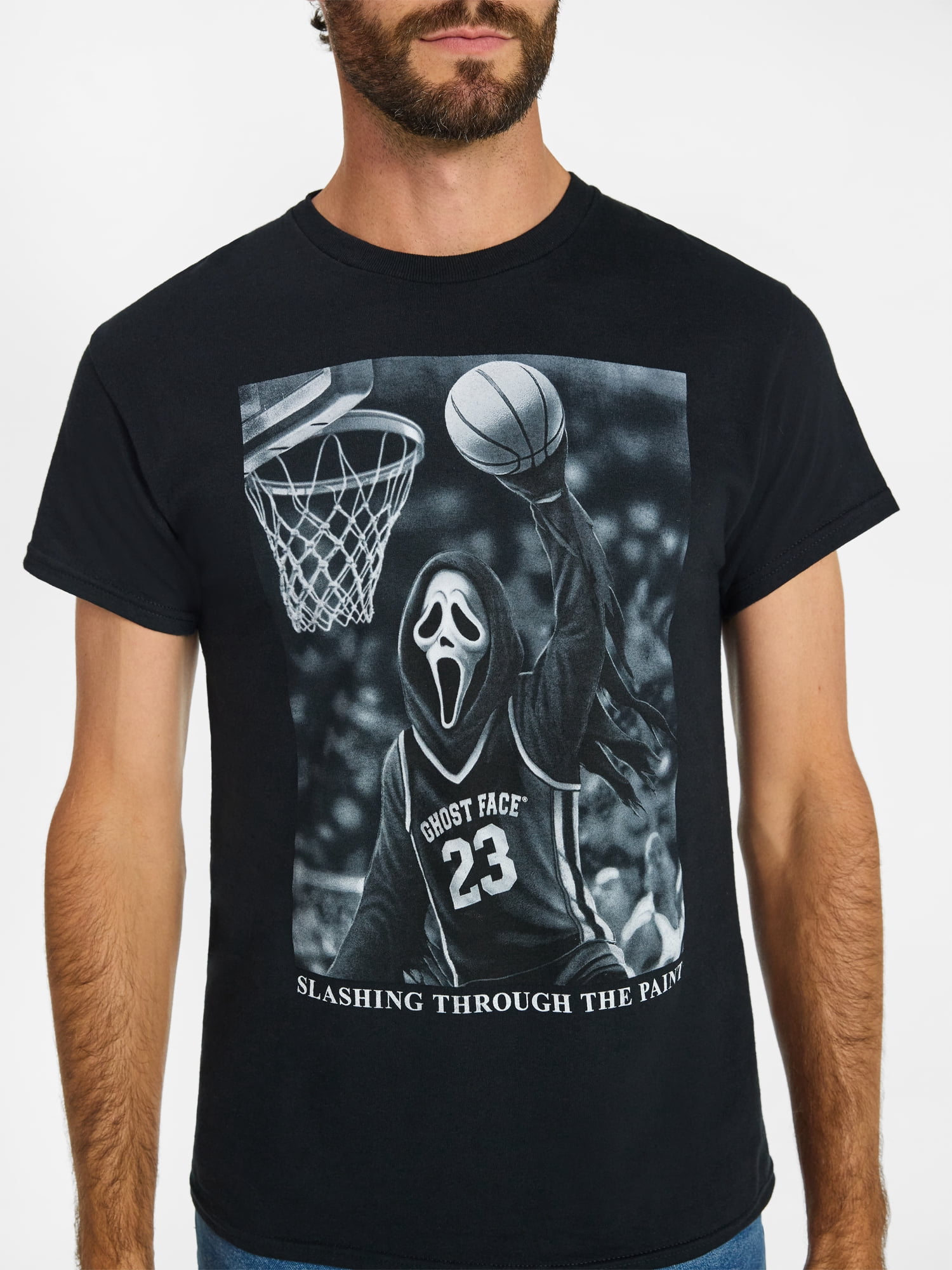 Ghost Face B-Ball Men's & Big Men's Graphic Tee Shirt, Sizes S-3XL