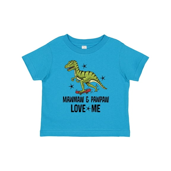 Inktastic Mawmaw and Pawpaw Love Me Grandson Dinosaur Boys Toddler T-Shirt