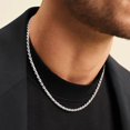 thumbnail image 5 of Gold Rope Chain for Men 2.5mm 3mm 4mm 18K Gold Plated Stainless Steel Rope Chain Necklace for Mens Women, 5 of 7