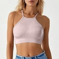 thumbnail image 2 of Women Summer Tops Women's Seamless Fitness Yoga Set With Push Up Sports Bra Crop Tops Sports Girls Sipper Big Foam Christmas Womens Cool Womens Camisole Shirt Chocolate Top Women Out Top 2xl Pink S, 2 of 5
