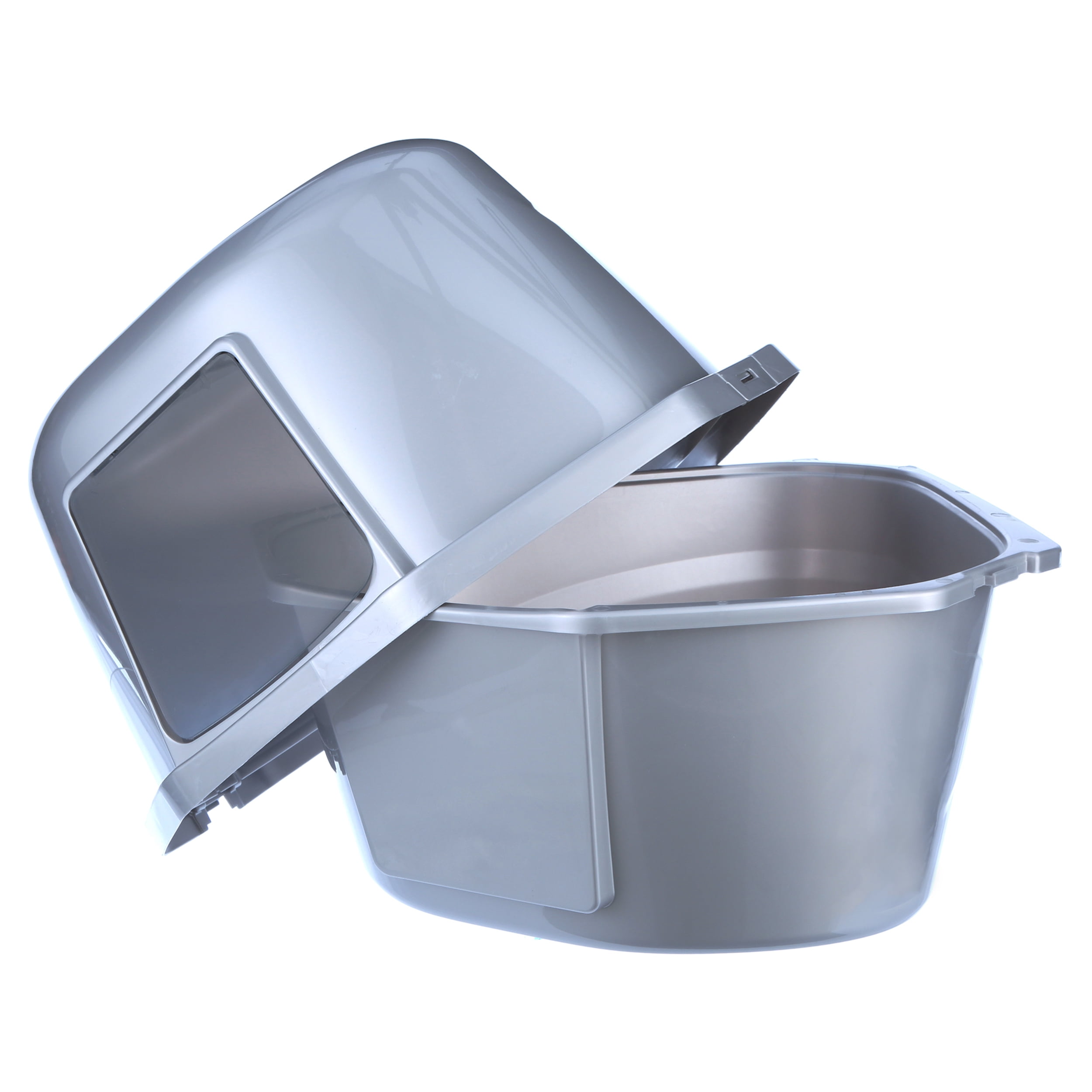 Van Ness Pet Products Large Corner Enclosed Cat Litter Pan with Odor Door and Zeolite Air Filter
