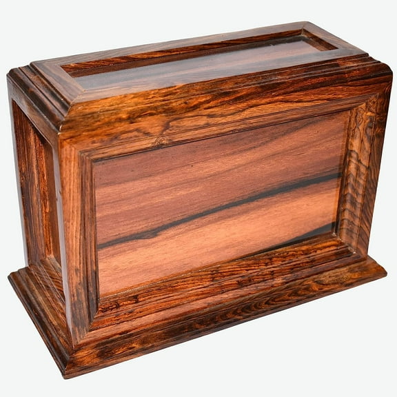 Handmade Rosewood Wooden Urns for Human Ashes Adult Large - Wooden Box Funeral Cremation Urns for Ashes Engraving (Rosewood, 10" x 4.5" x 7.5" - 160 lb or 72 kg)