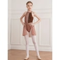 thumbnail image 5 of Alvivi Kids Girls Figure Ice Skating Dress Ballet Dance Gymnastic Tutu Leotard Dancewear 6-16 Coffee 16, 5 of 6