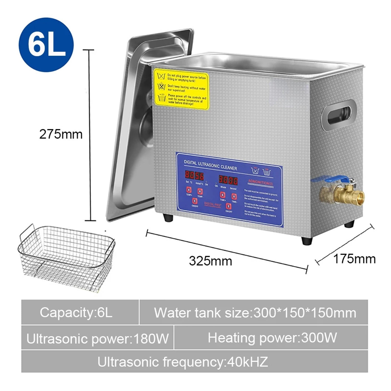 3L 6L 10L 2L Ultrasonic Cleaner Ultrasound Washing Machine Ultrasonic Heated Washing Bath Home Commercial Ultrasonic Cleaner