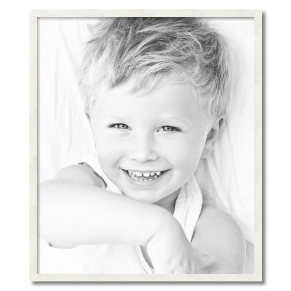 ArtToFrames 28" x 33" White Picture Frame, 28x33 inch White Wood Poster Frame (WOM-5140)