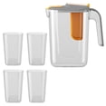 thumbnail image 1 of Household Cold Water Kettle Set, High-Temperature Resistant Tea Pot, Juice Beverage Bucket, Plastic Tie Pot, Large Capacity Cold Water Kettle, 1 of 9