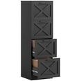 thumbnail image 1 of HOMCOM 4 Drawer File Cabinet, Filing Cabinet Fits Letter/A4 Size, Black, 1 of 10