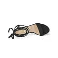 thumbnail image 4 of BLISSFUL STEP Sandales pour Femmes Unies d'Été à Talons Blocs à Lacets Noires 7, 4 of 8