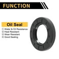thumbnail image 3 of Unique Bargains Universal Oil Seal TC Double Lip W Steel Spring Seal Ring Rotary Shaft Seal 28x47x7mm High Pressure NBR Rubber Black 5pcs, 3 of 7