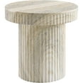 thumbnail image 3 of Pemberly Row Contemporary Travertine Indoor/Outdoor Concrete End Table, 3 of 8