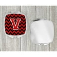 thumbnail image 4 of Letter V Chevron Black and Red   Compact Mirror, 4 of 4