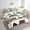 White Blue Yellow, variant on 7Pcs Red Train Bedding Set Full Size Cartoon Car Comforter, Vintage Style Steam Engine Bedding Comforter Sets(1 Comforter, 1 Flat Sheet 1 Fitted Sheet 2 Pillowcases 2 Throw Pillow Covers)