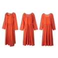 thumbnail image 3 of Vestido holgado de manga larga con bolsillos Vintage Plus Size Casual Boho Holiday Dress MABOTO Vestido de mujer, 3 of 7