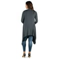thumbnail image 2 of 24seven Comfort Apparel Extra Long Open Front Maternity Cardigan, 2 of 4