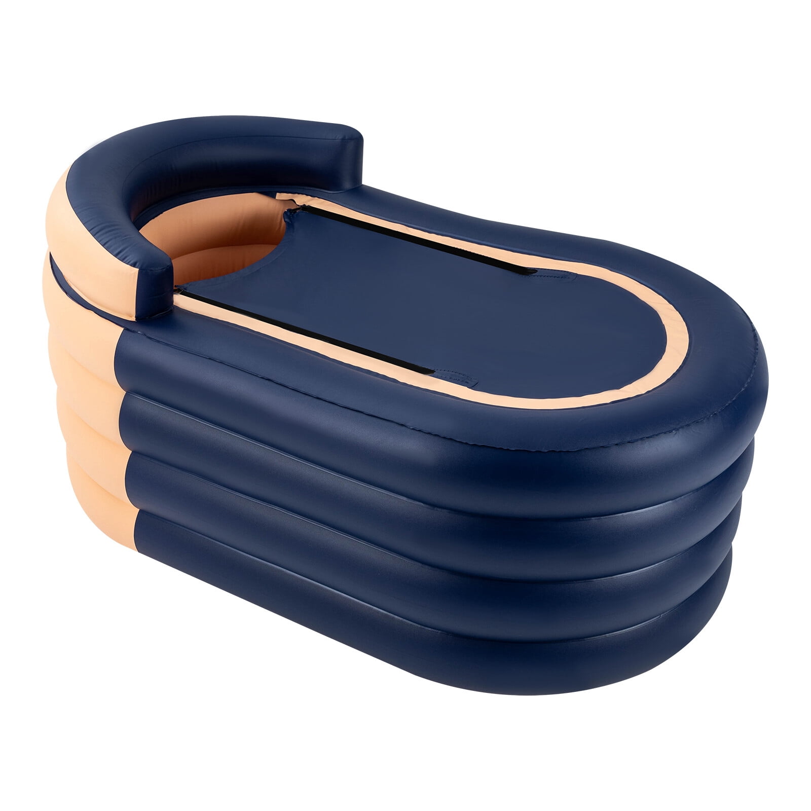 Portable Bathtub, Inflatable Bathtub for Adults, Large Inflatable Swimming Pool, 1.4m Spa Tub with 4 Air Chambers, Insulated, Fast Inflation Pump, Orange