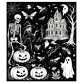 thumbnail image 3 of Halloween DIY Coloring Blanket with 24 Markers for Adults Kids, Color Your Own Washable Velvet Throw, Spooky Party Gift Decor, 3 of 5