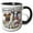 Black/White, variant on 3drose, Funny Cute Dog Says Bow Wow and Cow Says No, Its Cow Pun, 11oz Two-tone Yellow Mug