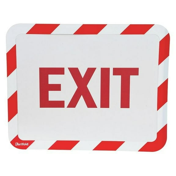 Tarifold Sign Holder,Adhesive,Exit,PK2 P194993EX