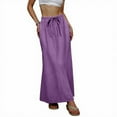 thumbnail image 2 of GEWSEY Womens Maxi Skirt 2025 Casual Flowy Elastic High Waist Long Skirts (Purple, S), 2 of 7