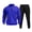 Blue, variant on Men's Tracksuit 2 Piece Sweatsuit Track Suit 1/4 Zip Long Sleeve Cargo Sweatshirt Jogging Sweatpants Casual Outfits for Men Blue