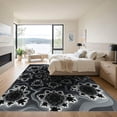 thumbnail image 3 of ODIKA 3'x5' Machine Washable Non-Slip Area Rug, Abstract Black High Traffic Rug, Black, 1011294, 3 of 7