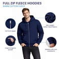 thumbnail image 5 of BILLIONHATS 24 Pack Wholesale Full Zip Hoodies ASSORTED MIXED SIZES, Bulk Cotton Fleece Zippered Sweatshirts for Men & Women, Shelter Donation, Shelters, Hoodie Case Navy Color, 5 of 5