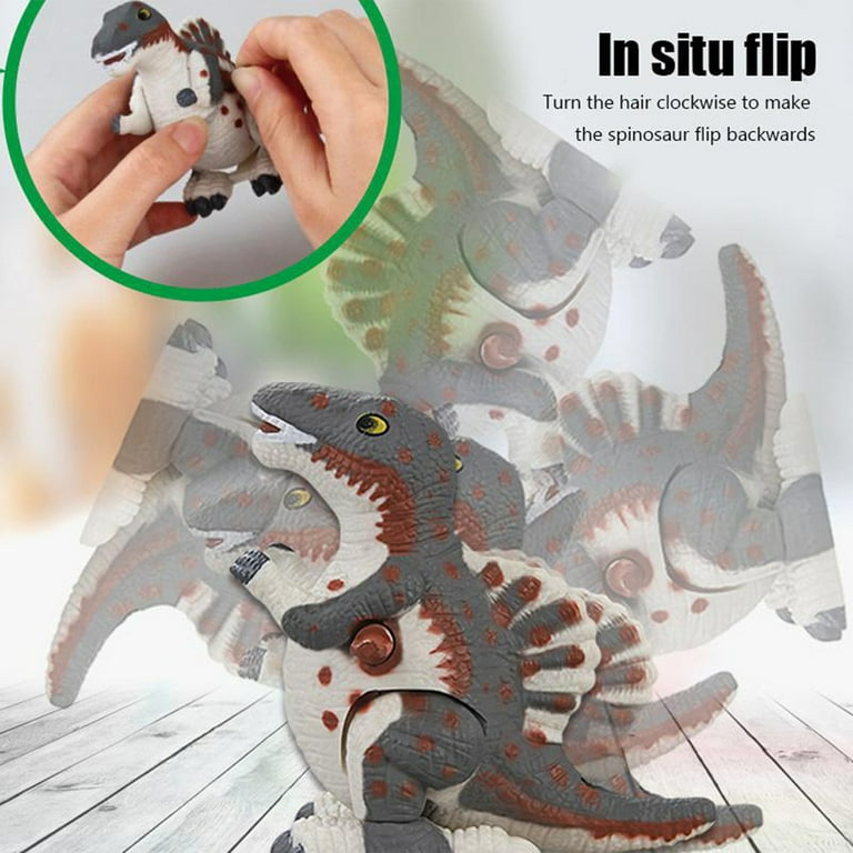 Tarmeek Dinosaur Wind Up Toy For Kids, Toddler Bath Pool Clockwork Animal  Toys Flip Walking Jumping, Dino Theme Birthday Christmas Party Supplies