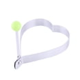 thumbnail image 2 of Handle Design Easy to Clean Heart Fried Egg Rings, Heart Stainless Steel Fried Egg , Easy to Control for Home Restaurant Kitchen Making Pancakes, 2 of 8
