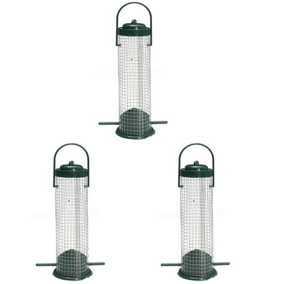 FONDOTIN Bird Feeding Tool Set, Olive Green Plastic with Clear Housing, 3 Pieces for Easy Bird Care