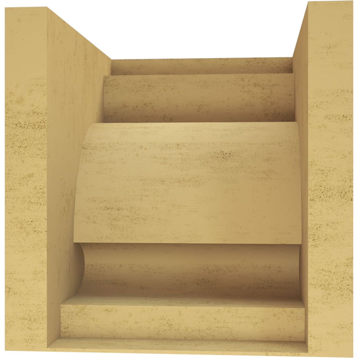 12"W x 12"D x 12"H Wide Alma Rough Cedar Woodgrain TimberThane Corbel, Primed Tan