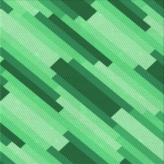 Ahgly Company Indoor Square Patterned Lime Mint Green Area Rugs, 7' Square
