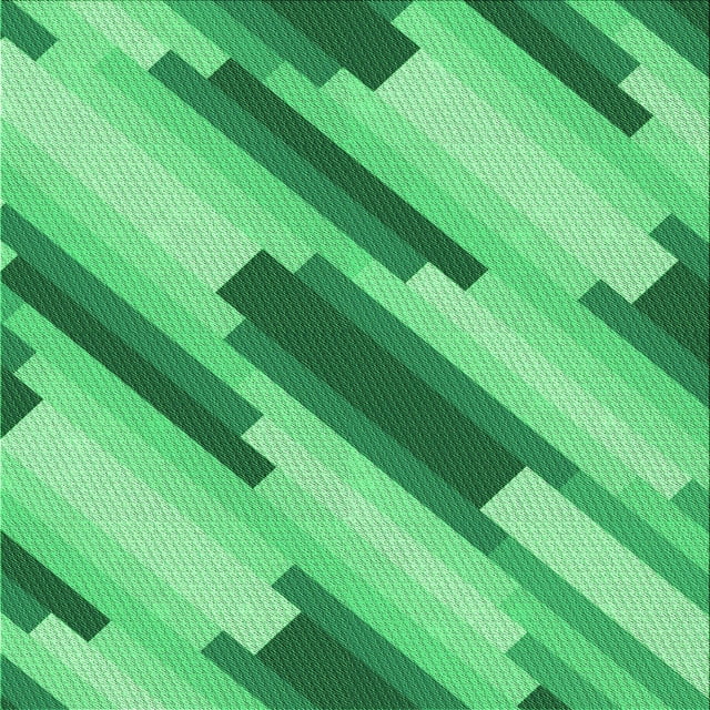 Ahgly Company Indoor Square Patterned Lime Mint Green Area Rugs, 7' Square