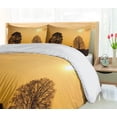 thumbnail image 5 of Ambesonne Nature Duvet Cover Set, Tree on Sunset Twilight, 2-Calking, Orange Brown, 5 of 7