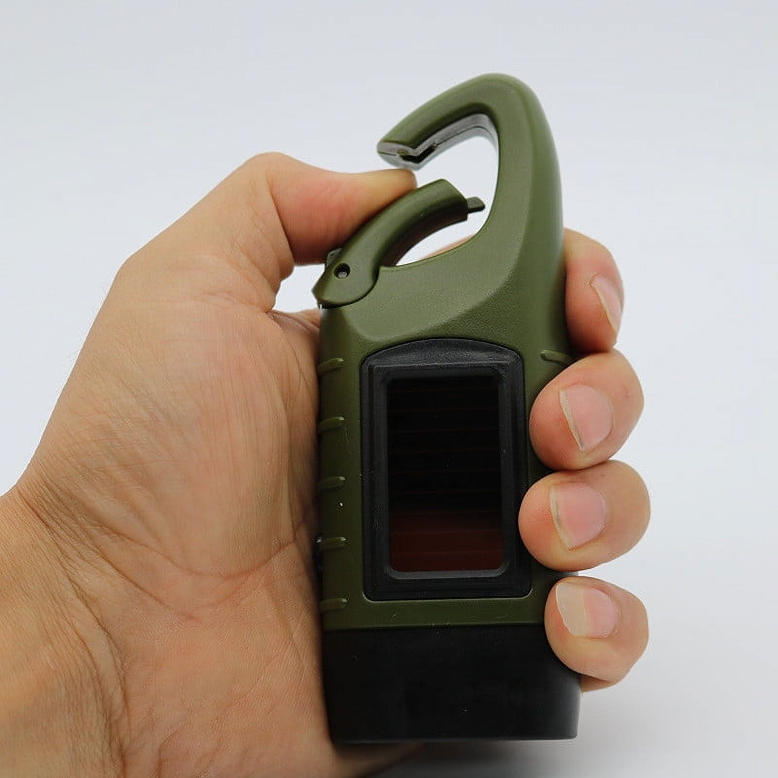 Yunuuuoa 4 Packs Solar Flashlight Rechargeable Hand Crank Emergency LED Flashlight with Carabiner for Camping Hiking Outdoor Survival Gear Portable Power Failure Light