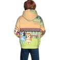 thumbnail image 6 of Lsque Bluey Patten Youth Hoodie Sweatshirt Pullover with Kangaroo Pocket Boys and Girls Hoodie Warm Hoodie for Kids, 6 of 8