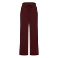thumbnail image 4 of Buigttklop Pants for Women 2024 Women'S Flare Solid Suit Pants Leisure Trousers Bell-Bottoms Solid Color Double Pocket High Waist Pants, 4 of 6