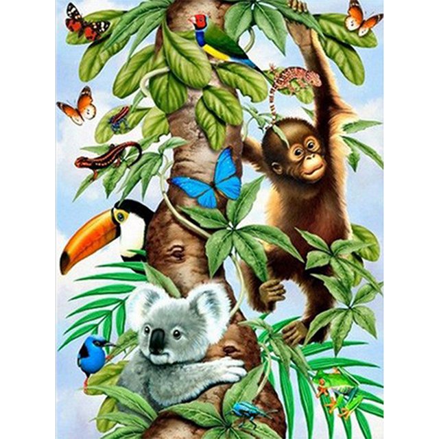 Cuadros Decorativos 5D bricolaje completo taladro diamante pintura animal cruz puntada bordado costura conjunto Ehuebsd Nuevos Originales