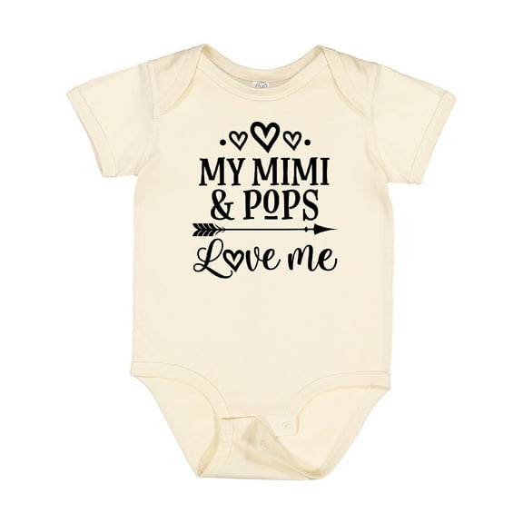 Inktastic Mimi and Pops Love Me Girls Baby Bodysuit