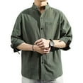 thumbnail image 3 of Camisa suelta casual para hombre Camisas de algodón de moda cómoda con bolsillo 2XL Yuyangstore  Camisa suelta informal para hombre, 3 of 7